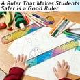 thumbnail image 6 of 2 PCS 12 Inch Flexible Ruler, Bendable Plastic Ruler, Soft Bendable Gradient Colour Rulers with Centimeters and Inches for Classroom Office Supplies, 6 of 9