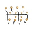 thumbnail image 1 of Mod Made Mid Century Modern Bubble Wall Mounted Coat Rack, Wood Color Ball Black Frame, 1 of 4