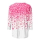 thumbnail image 2 of TaTaai Women's Loose Fit T-Shirt Round Neck 3/4 Sleeve St. Patrick's Day Pink Print Casual Top Spring Festival Holiday Blouse Gift, 2 of 5