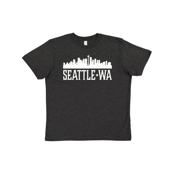 Inktastic Seattle Washington Skyline WA Cities Youth T-Shirt