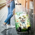 thumbnail image 3 of Bulldog Hello Spring Time Flower Floral Nature Travel Luggage Cover Dog Lover Gifts Idea Suitcase Dust Protective Decor - 02031, 3 of 5