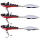 thumbnail image 5 of Señuelos de pesca artificiales con lentejuelas, cebo duro giratorio de aluminio para pesca de tiro largo, negro y rojo, 3 uds., 5 of 5