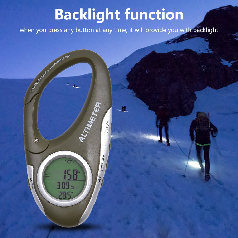 Multi-function Altimeter Thermometer Weather Monitor for Climbing Camping Outdoo 