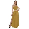 thumbnail image 2 of Bimba Summer Partywear Sexy Dress 2 Pieces For Women Smocked Crop Top & Long Skirt Set W/ Pockets, 2 of 7