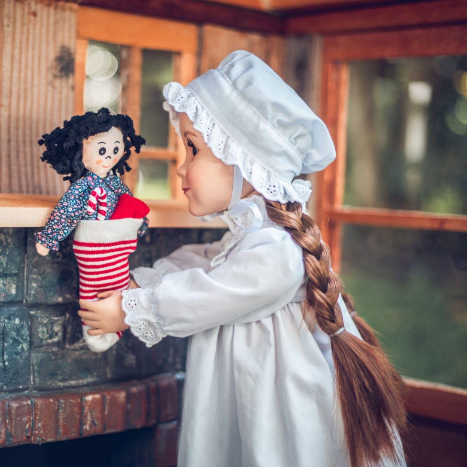The Queen's Treasures 18 Inch Doll Clothes, Officially Licensed Little House on The  Prairie Sleepwear Outfit. Full Length Nightgown and Nightcap, Compatible For Use With American Girl Dolls