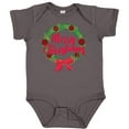 thumbnail image 3 of Inktastic Merry Christmas Wreath with Red Bow and Ornaments Boys or Girls Baby Bodysuit, 3 of 5