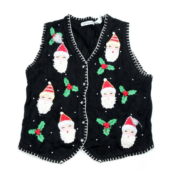 Vintage One of a kind Ugly Christmas Holiday Sweater Vest - Large