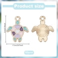 thumbnail image 2 of 50Pcs Alloy Enamel Pendants Sea Turtle Pendants Charm Ocean Theme Charm Enamel Pendant Decoration Golden for DIY Craft Necklace Bracelet Jewelry Making Hole:1.8mm, 2 of 5