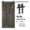 thumbnail image 4 of Essencaliy 42in x84in Solid Wood Barn Door, Made-in-USA Farmhouse Interior Sliding Barn Door With 7.42ft Barndoor Hardware Kit (DIY), 4 of 5