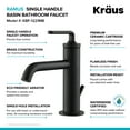 thumbnail image 3 of Ramus™ Single Handle Bathroom Sink Faucet with Lift Rod Drain in Matte Black, 3 of 11