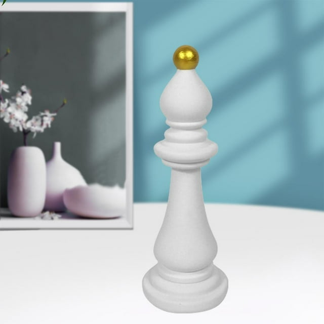2 Pcs Pièces d'Échecs en Résine Figurines d'Échecs Internationales Décoration Rétro Maison Simple Évêque