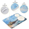 thumbnail image 4 of Painting Birds Tower Sea Dish Drying Mat Dish Drainer Rack Mats Water Absorbent Non-Slip Easy Clean Heat Resistant for Kitchen Counter, 4 of 8