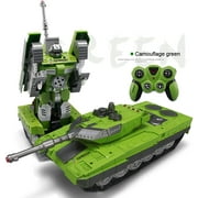 YARMOSHI Remote Control Tank Robot for Kids 3 - 12 - Green