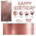 thumbnail image 2 of Conjunto de decoraciones para fiesta de cumpleaños de oro rosa, niñas, mujeres, bebés, suministros p Tomshoo  Globos de fiesta, 2 of 6