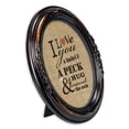 thumbnail image 3 of I Love You A Bushel & A Peck Burlwood Finish Floral 5 x 7 Oval Table and Wall Photo Frame, 3 of 4