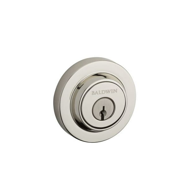 Baldwin Reserve DCCRD141 Double Cylinder Contemporary Round Deadbolt with 6AL Latch and Dual
