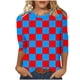 thumbnail image 2 of mfyjkho Tops De Tallas Grandes, Blusa Informal De Moda Para Mujer, Con Cuello Redondo Y Mangas 3/4, Estampada Tops Para Mujer Xl, 2 of 6