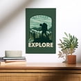 thumbnail image 2 of Spokane, Washington, Go Explore, Hiker, Contour Birch Wood Wall Sign (12x18 Rustic Home Decor, Ready to Hang Art), 2 of 5