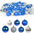 thumbnail image 2 of Jeco 84 Pack Silver and Blue Christmas Ornament Set, 2 of 5