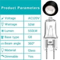 thumbnail image 2 of 10pcs G8 Bi-Pin COB 1505 LED Light Bulbs - 1.5W, 110V - Puck Light Cabinet Lamp - Corn Bulb Shape 2 of 4