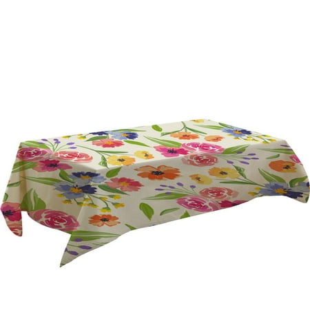 

Dtydtpe table cloth Fresh Flower Pattern Table Cloth Rectangular Tea Table Cover Dining Home Decor