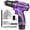 12V-purple, variant on Purple Cordless Drill 12V ,Electric Power Driver Kit,with Drills Bits Set,LED,2 Variable Speed for Home DIY