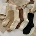 thumbnail image 2 of TELOLY Wool Socks for Women,Elastic Cuff Hold Womens Wool Socks,No-Slip Stability Womens Boot Socks,White, 2 of 5
