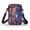 American Flag 250 Year Print, variant on FUIALDOLG Adjustable Case Strap Cell Phone Purse for Travel Running, Polyester Lightweight Crossbody Bag, Blue Floral Ink Pattern