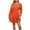 Red, variant on Antinious Women Long Sleeve Fashion Casual Solid Crew Neck Ruched Sweatshirt Knee Length Beach Dress,Birthday Dresses for Women,Women Party Dress,Navy,S
