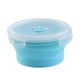 thumbnail image 4 of Contenedor de alimentos redondo plegable para acampar, apto para microondas y refrigerador. pequeño 350ML azul, 4 of 5