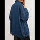 thumbnail image 4 of Chaqueta Vaquera para Mujer, Desgastada, de Larga, de Gran Tamaño, Estilo Camionero. Azul L, 4 of 9