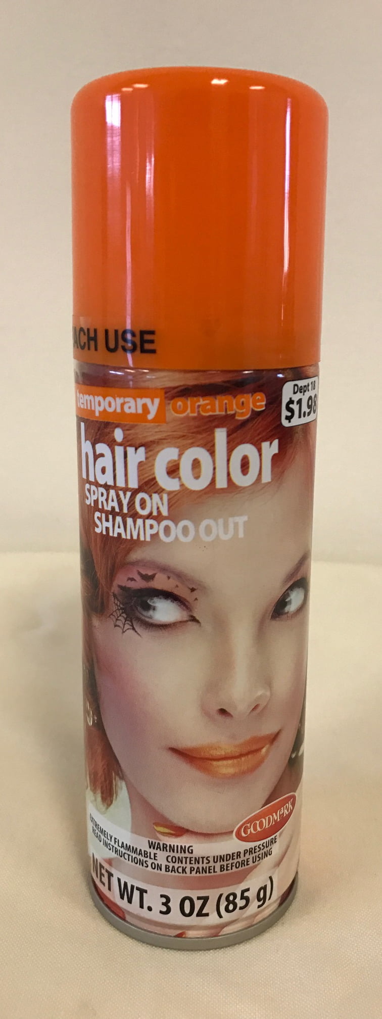 Goodmark Halloween Temporary Hair Color Spray Orange Walmart Com