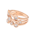 thumbnail image 3 of Rachel Koen Bezel Set Round Cut Diamond Fancy Ring 18K Rose Gold 0.68Cttw SZ 6.5, 3 of 7