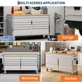 thumbnail image 5 of Danolapsi 96 Inch Tool Chest,Tool Cabinet with 24 Drawers,Mobile Storage Cabinet with Locking System,Stainless Steel Material and Sturdy Structure,High Capacity for Workshop,Garage,Kitchen and Home, 5 of 7