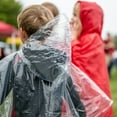 thumbnail image 5 of Juvale 20-Pack Disposable Rain Ponchos for Kids - Emergency Plastic Raincoats with Hood for Boys and Girls (Clear), 5 of 9