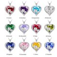 thumbnail image 6 of Juwaliy Women Heart Necklace 925 Sterling Silver Pendant Blue Tanzanite December Birthstone Jewelry Mother Daughter Sister Birthday Christmas Mother's Day Gift, 6 of 7