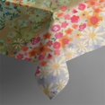 thumbnail image 5 of Pioneer Flower Floral Print Pattern Square Tablecloth,Waterproof Square Table Cover,Wipeable Spillproof Washable Table Cover for Home Kitchen Party Decor 60"x60"(152x152cm), 5 of 6