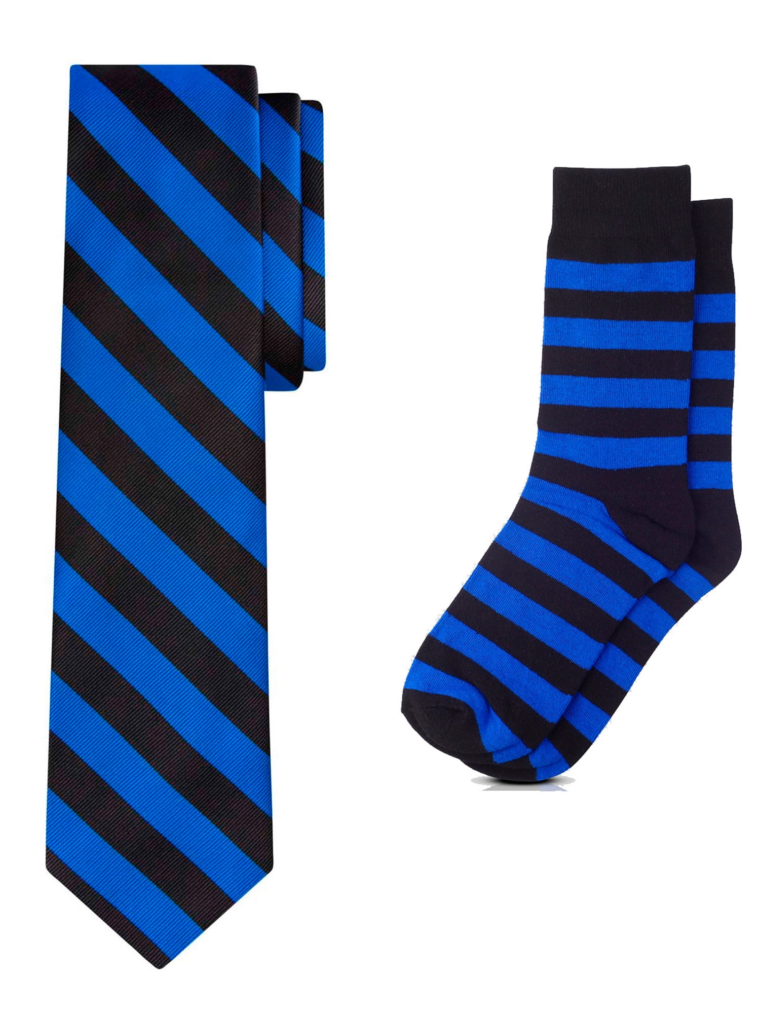 Jacob Alexander Matching College Stripe Dress Socks and Tie