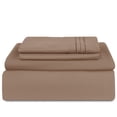 thumbnail image 4 of Lux Decor Collection Twin XL Size 4 Piece Sheets Set - Microfiber Deep Pocket Bed Sheets & Pillowcases - Taupe, 4 of 8