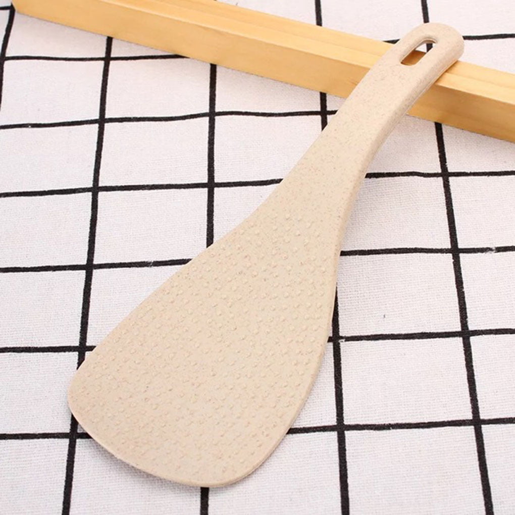 Wheat Straw Large Spoon Rice Paddle Scoop Non-stick Ladle Kitchen Table Serving 