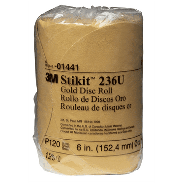 3M Automotive 1441 6" Stikit Gold Disc Roll - 125 Discs per Roll