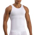 thumbnail image 3 of Nmnitkp Mens Tank Top Compression Tank Tops, Slimming Tummy Control Shapewear, Breathable Sleeveless Undershirt for Workout, Daily & Underwear Use White,M, 3 of 6
