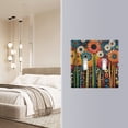 thumbnail image 4 of Yayeee Toggle Light Switch Wall Plate 3-Gang 6.37"x4.48" Decorative Outlet Cover, Red Colorful Flowers with Dots, 4 of 7