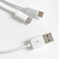 thumbnail image 4 of 4pc White Portable USB 2.0 Type A M To Dual Type C M Splitter Y Charg Data Cable, 4 of 7