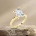 thumbnail image 2 of Bling Craft 14K Yellow Gold Plated Engagement Rings 2 CT 8.2x6.2MM Radiant Cut Moissanite Wedding Promise Rings for Her Stunning Wedding Bands for Women Size 10, 2 of 4