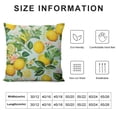 thumbnail image 5 of MLJA Throw Pillow Cover Lemon Summer Lemon Fruits Tree Branches Leaves White Yellow Green Decor Lumbar Pillow Case Cushion for Sofa Couch Bed Standard Queen, 5 of 5