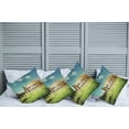 thumbnail image 6 of Ambesonne Vintage Throw Pillow Cover 4 Pack, Italian Sunset Rome, 20", Green Blue, 6 of 6