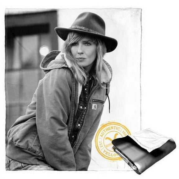 Yellowstone Beth Dutton 2 Paramount Kids Silk Touch Throw Blanket, 50 x 60 inches Black and White