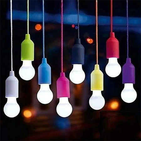 

LED portable colorful drawstring light tent camping camping cable light bulb retro lighting cable night light