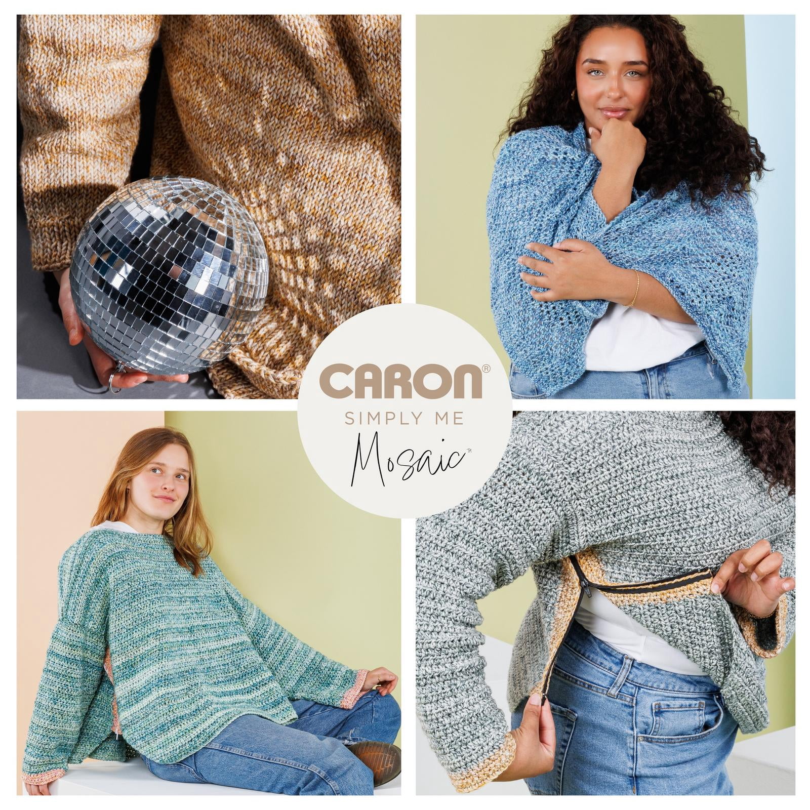 Caron® Simply Me Mosaic™ #5 Bulky Blend Yarn, Sunset 5oz/140g 173 Yards